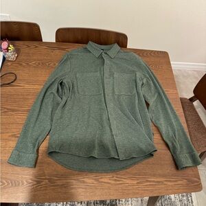 Green LuluLemon Men’s Softknit Overshirt French Terry Size Large